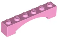 Bright Pink Arch 1 x 6 Raised Arch