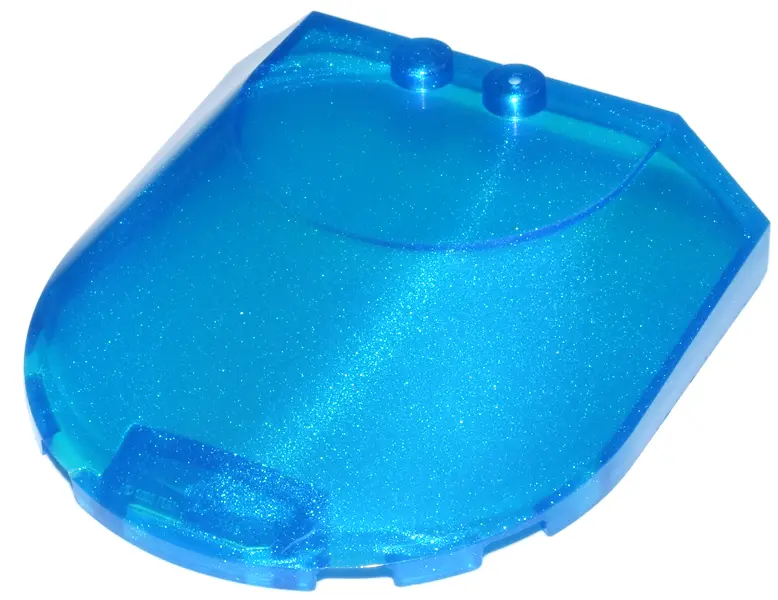 Satin Trans-Dark Blue Windscreen 6 x 6 x 1 1/3 Curved