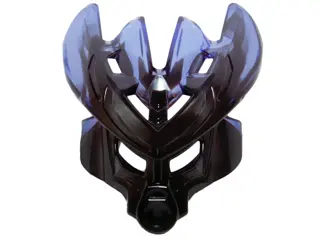 Black Bionicle Mask Protector with Marbled Trans-Purple Pattern (Protector Mask of Earth)