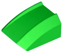 Bright Green Slope, Curved 2 x 2 Lip