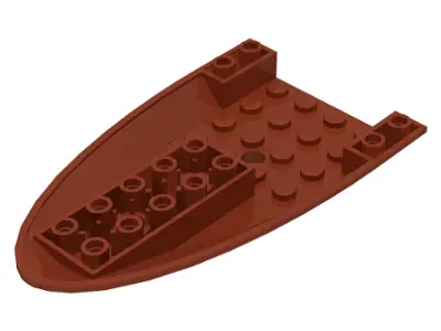 Reddish Brown Aircraft Fuselage Forward Bottom Curved 6 x 10 with 3 Holes