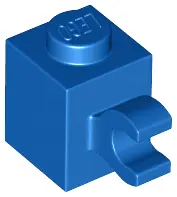 Blue Brick, Modified 1 x 1 with Clip (Horizontal Grip)