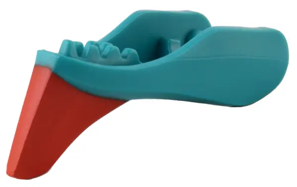 Dark Turquoise Dragon Head (Avatar Ikran) Jaw Lower with Red Crest Pattern