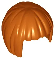 Dark Orange Minifigure, Hair Short, Bob Cut