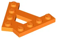 Orange Wedge, Plate A-Shape with 2 Rows of 4 Studs