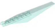 Trans-Light Blue Hinge Plate 3 x 12 with Angled Side Extensions and Tapered Ends