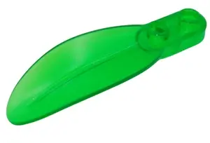Trans-Green Plant Plate, Round 1 x 2 with Rounded Leaf