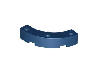 Dark Blue Brick, Round Corner 4 x 4 Macaroni with 3 Studs