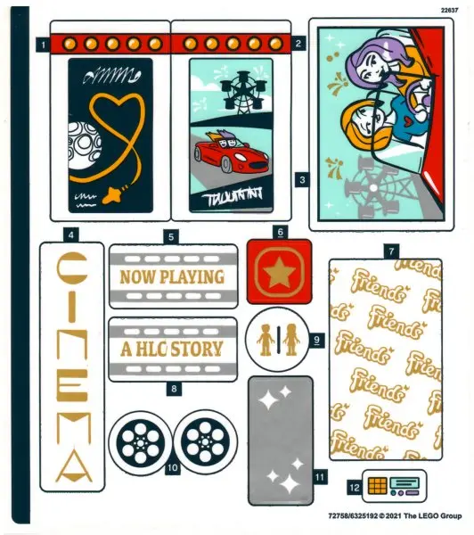 Sticker Sheet for Set 41448 - (72758/6325192)