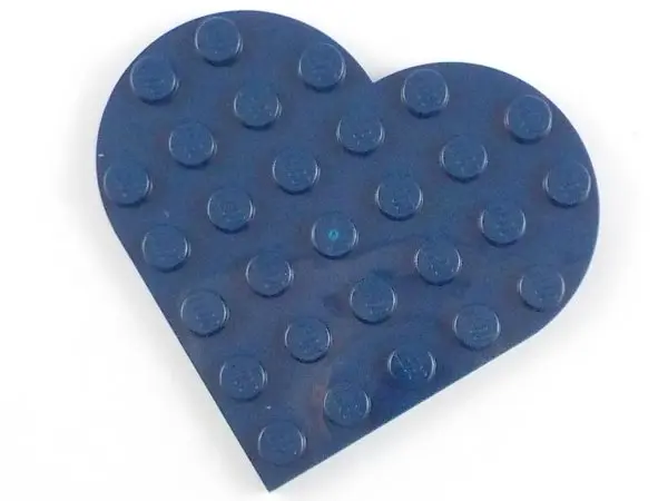Dark Blue Plate, Round 6 x 6 Heart
