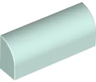 Light Aqua Slope, Curved 1 x 4 x 1 1/3
