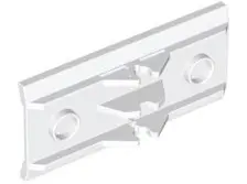White Vehicle, Spoiler / Plow Blade 6 x 3 with Hinge