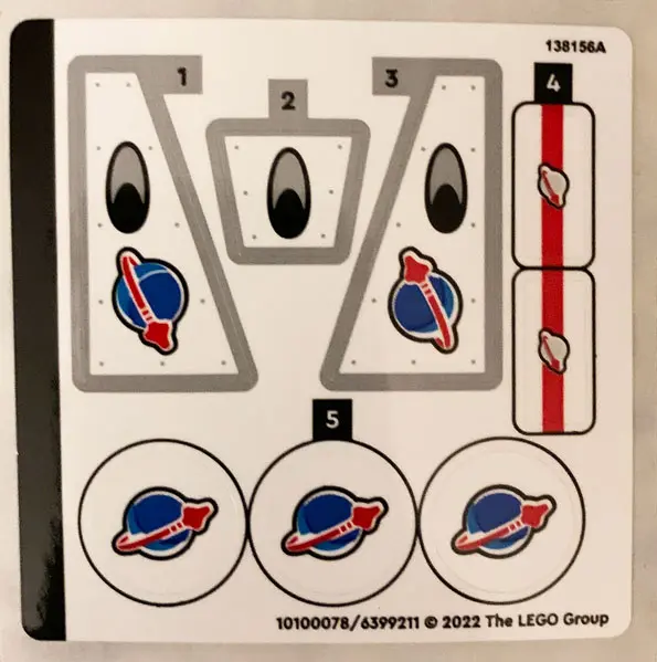Sticker Sheet for Set 60350, Sheet 1 - (10100078/6399211)