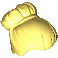 Bright Light Yellow Minifigure, Hair Female with Large High Bun