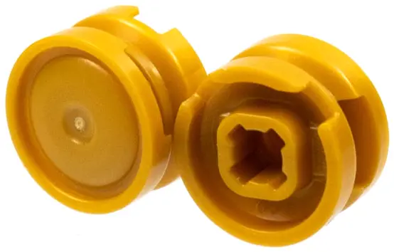 Pearl Gold Wheel 11mm D. x 6mm with Smooth Hubcap