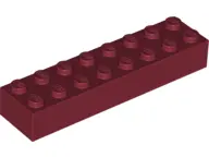Dark Red Brick 2 x 8