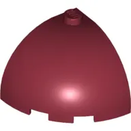 Dark Red Brick, Round Corner 3 x 3 x 2 Dome Top