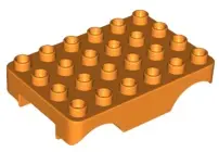 Orange Duplo Car Base 4 x 6