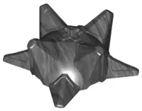 Pearl Dark Gray Hero Factory Weapon, Spiked Ball Half with Axle Hole