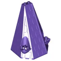 Dark Purple Tower Roof 6 x 8 x 9