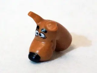 Medium Nougat Dog Head Great Dane Scooby-Doo with Black Nose Pattern