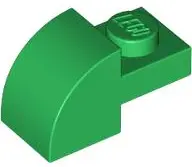 Slope, Curved 2 x 1 with Recessed Stud