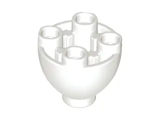 White Brick, Round 2 x 2 Dome Bottom with Studs