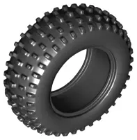 Black Tire 75.1 x 28 Spiky Tread