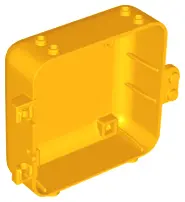 Bright Light Orange Container, Box 3 x 8 x 6 2/3 Half Back