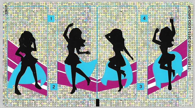 Sticker Sheet for Set 41105, Sheet 1, Holographic Mirrored - (21217/6115165)