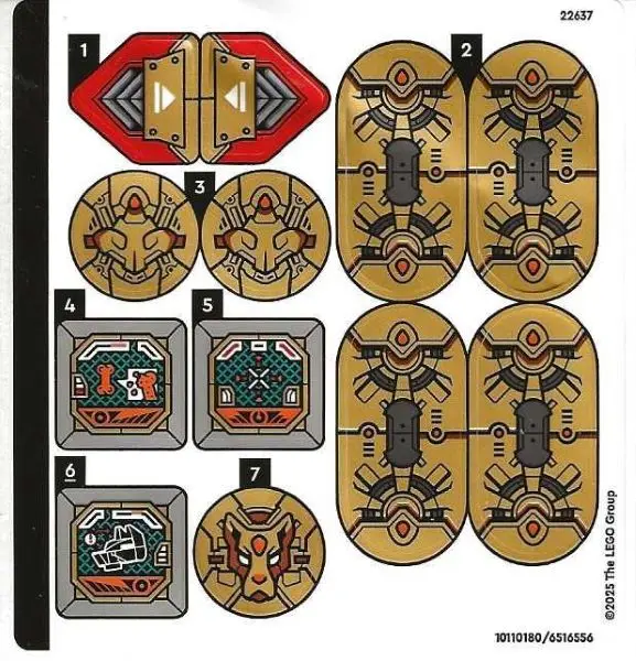 Sticker Sheet for Set 80065 - (10110180/6516556)