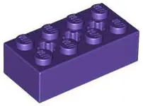 Dark Purple Technic, Brick 2 x 4 with 3 Axle Holes