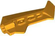 Bright Light Orange Large Figure Weapon, Blade Jagged with Axle Holder