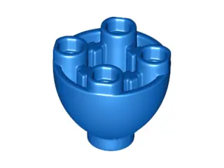 Blue Brick, Round 2 x 2 Dome Bottom with Studs