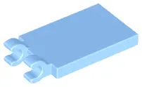 Bright Light Blue Tile, Modified 2 x 3 with 2 Open O Clips