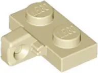 Tan Hinge Plate 1 x 2 Locking with 1 Finger on Side without Bottom Groove