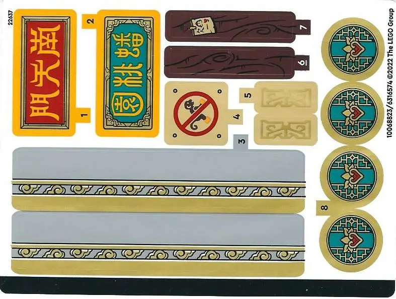 Sticker Sheet for Set 80039, Sheet 2 - (10068823/6316574)