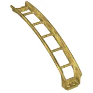 Pearl Gold Train, Track Roller Coaster Ramp Large Upper Part, 6 Bricks Elevation