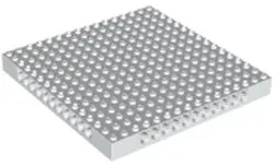 White Technic, Brick 16 x 16 x 1 1/3 with Holes