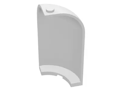 White Panel 3 x 3 x 6 Corner Convex with Curved Top