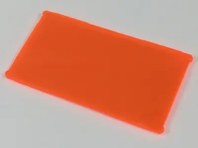 Trans-Neon Orange Glass for Window 1 x 4 x 6