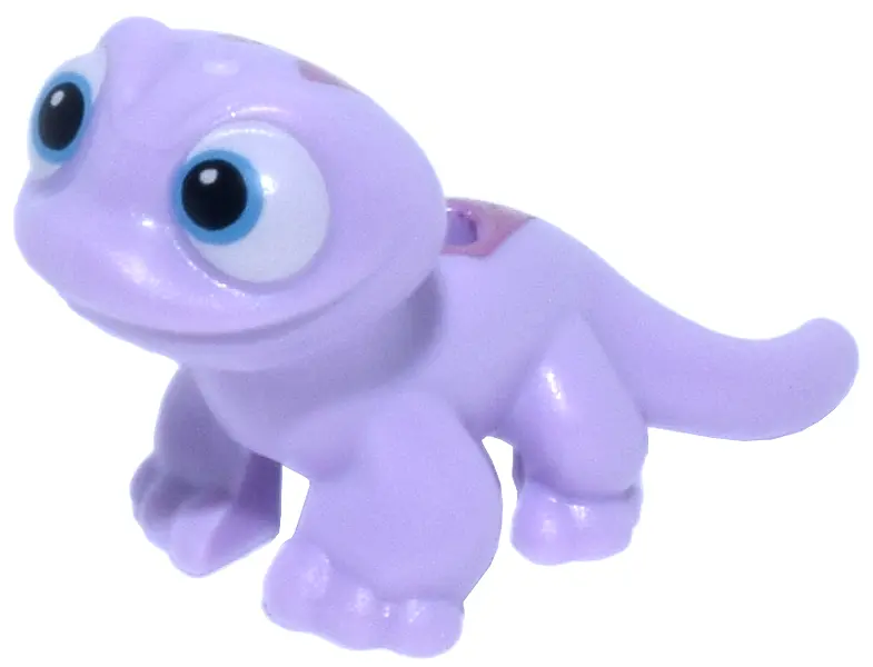 Salamander / Gecko, Friends Style with Medium Azure Eyes and Metallic Pink Diamonds Pattern (Disney 