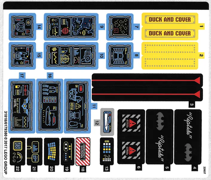 Sticker Sheet for Set 70909 - (31818/6179380)