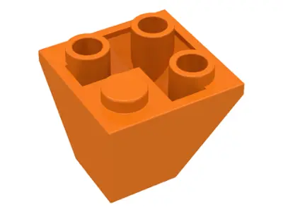 Orange Slope, Inverted 45 2 x 2 Double Convex