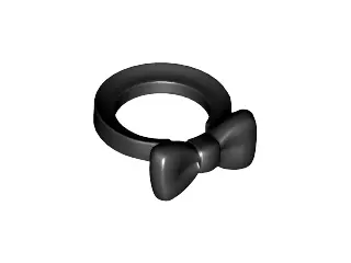 Black Minifigure Bow Tie