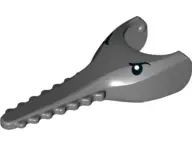 Dark Bluish Gray Shark Head Sawfish with Black Eyes and White Pupils Pattern