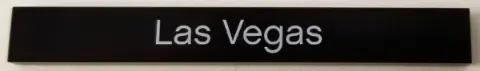 Black Tile 1 x 8 with 'Las Vegas' Pattern