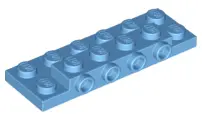 Medium Blue Plate, Modified 2 x 6 x 2/3 with 4 Studs on Side