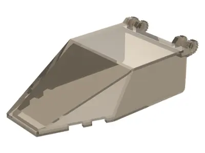 Trans-Brown Windscreen 7 x 4 x 1 2/3 with Locking Dual 2 Fingers, 9 Teeth