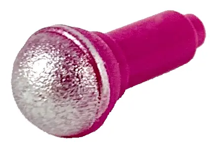 Magenta Minifigure, Utensil Microphone with Silver Top Half Screen Pattern